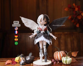 Light Fairy Crochet Doll Pattern – Liora Amigurumi PDF - 5 Languages (en, fr, de, es, pt)