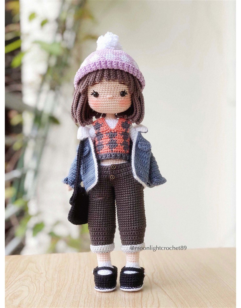 Crochet Doll Pattern, Alana doll, Amigurumi Doll Pattern, PDF in English. zdjęcie 4