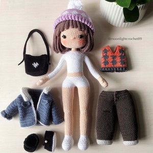 Crochet Doll Pattern, Alana doll, Amigurumi Doll Pattern, PDF in English. zdjęcie 2