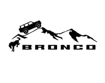 4 Door Bronco Mountain Vinyl Decal