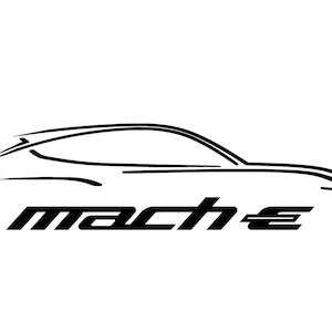 Mustang Mach E Vinyl Decal Car Silhouette