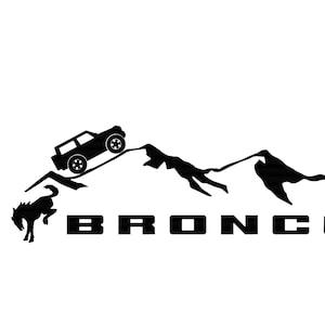 2 Door Bronco Mountain Vinyl Decal