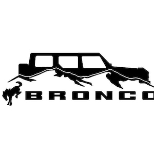 4 Door Ford Bronco Vinyl Decal Car Silhouette