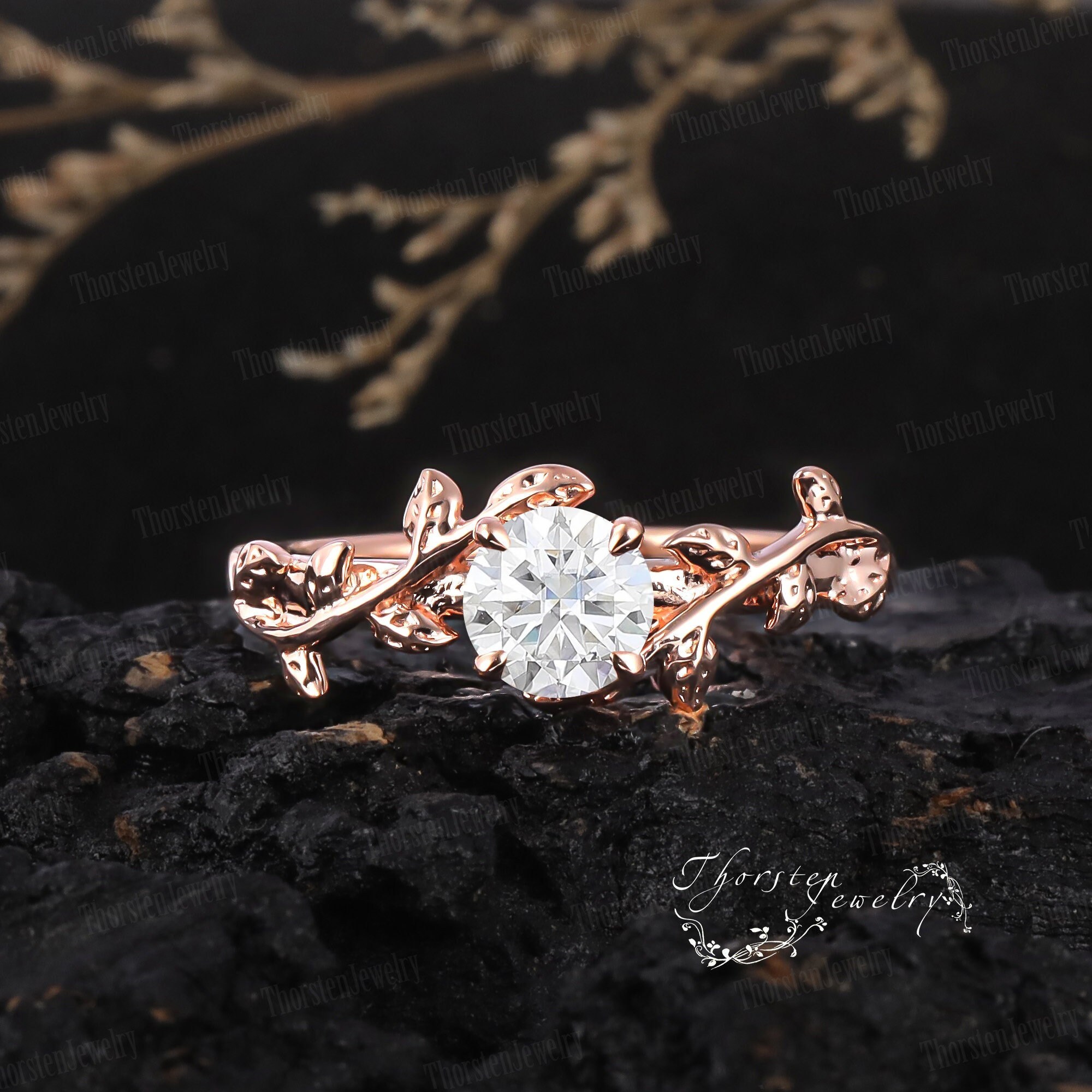 Leaf ring diamond clearance