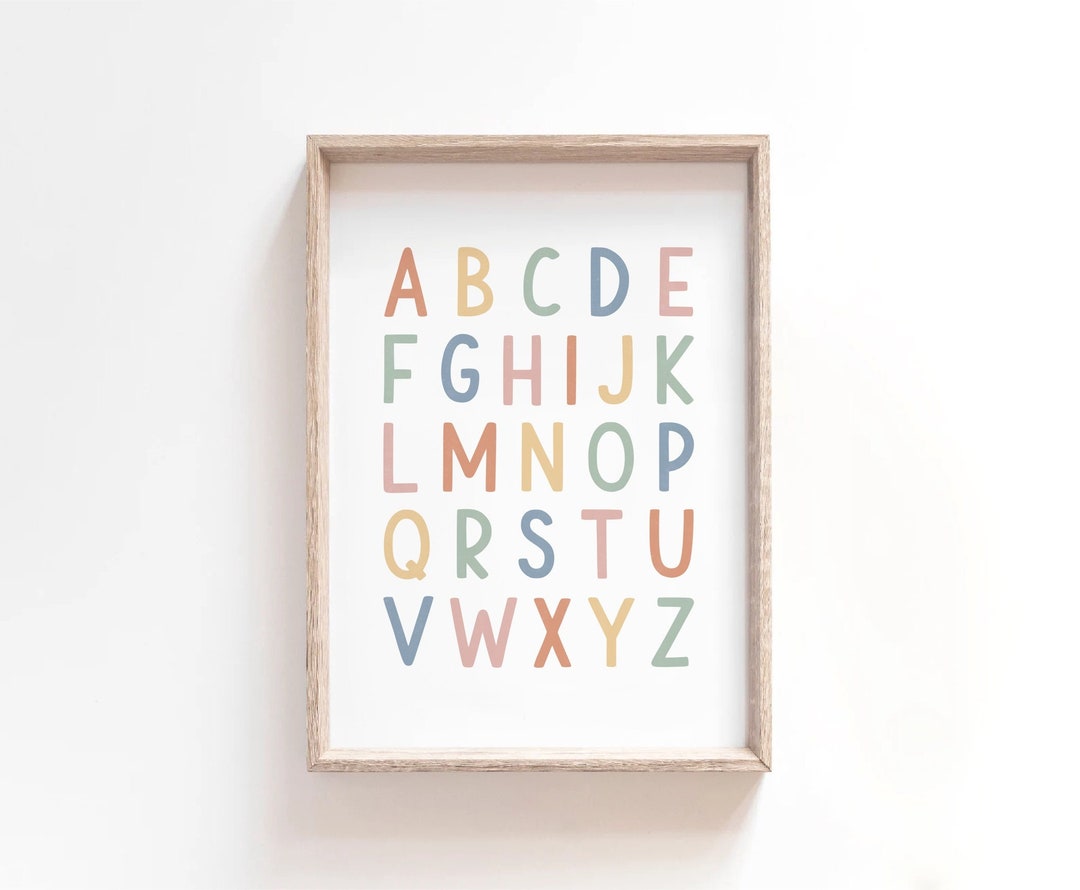 Alphabet Print, ABC Print for Kids Playroom Decor or Classroom Decor ...