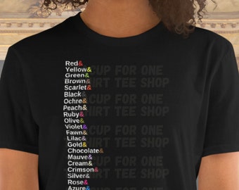 Joseph&#39;s Amazing Dreamcoat Inspired Ampersand Unisex T-Shirt, Dreamcoat Colors, Musical Theatre, Gift for Actor, Broadway Musical