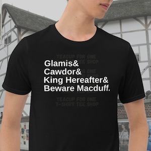 Macbeth Prophecy Unisex T-shirt, Ampersand, William Shakespeare, Shakespeare Shirt, Macbeth Witches, Theater, Cadeau voor leraar Engels