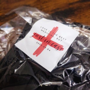 Custom Emergency Kit Sticker Template: Wedding Favor (Digital Download)