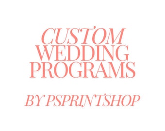 Kundenspezifisches Hochzeitsprogramm