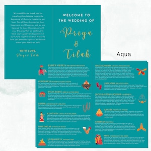 CUSTOM DIGITAL Indian Gujarati Hindu Wedding Ceremony Program Booklet, Wedding Booklet, Wedding Program, Letter Print