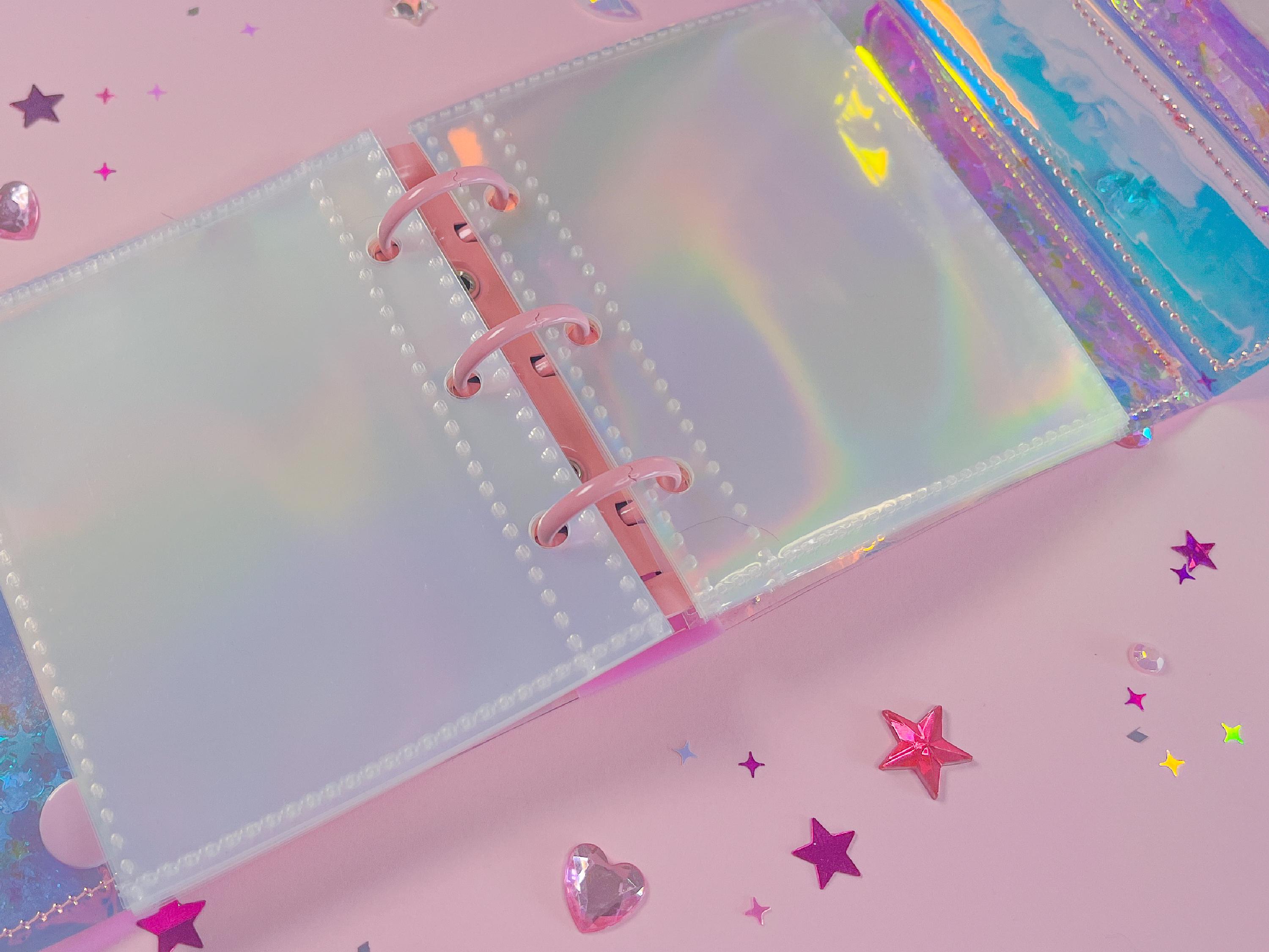 card binder inserts Mini Binder Refills | Holographic Card Binder Inserts