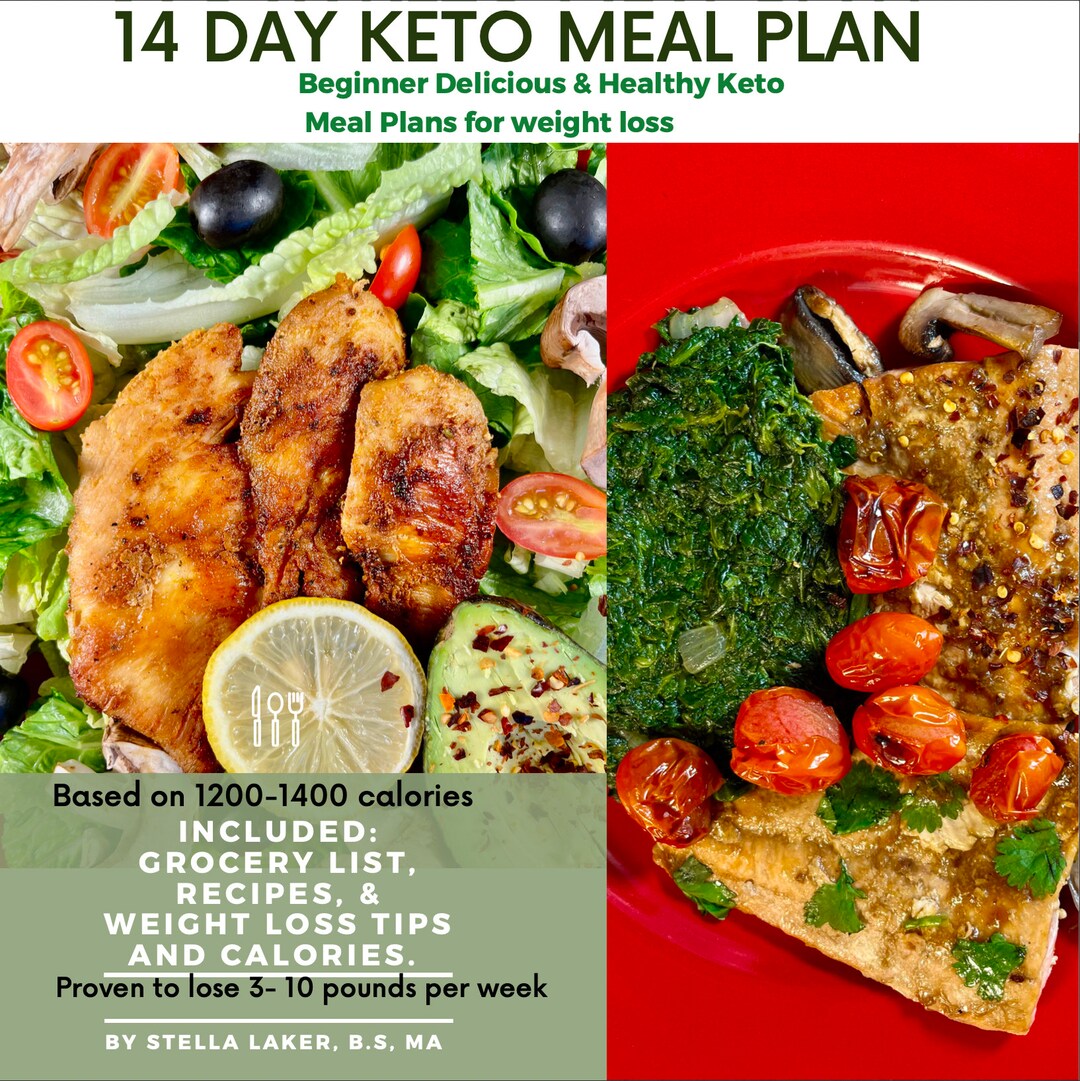 14 Day Keto Meal Plan, 14 Day Keto Jumpstart Program, Keto Diet Plan, Beginners Guide to Keto