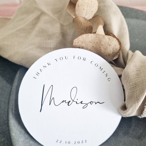 Circle Personalised Wedding Place/name Cards. Etsy Australia