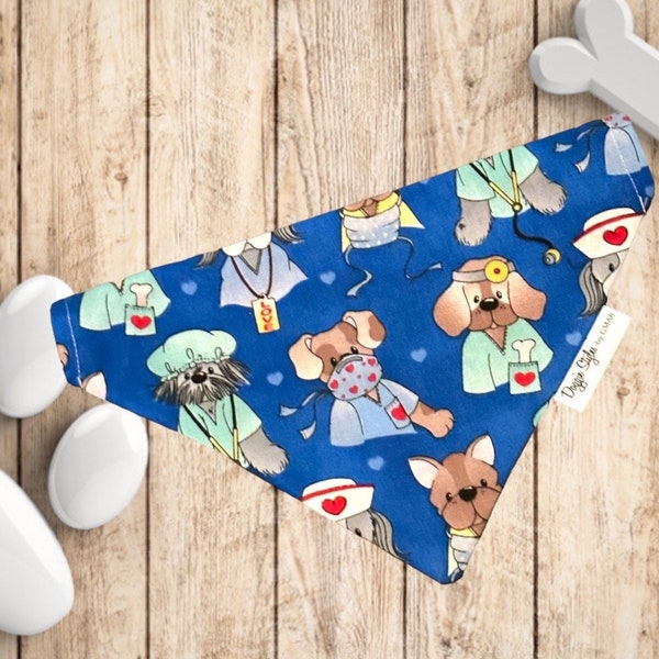 Healthcare Hero’s - Over the Collar Doggie Bandana - Double Sided