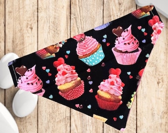 Sweet Cupcakes - Over the Collar Doggie Bandana - Double Sided
