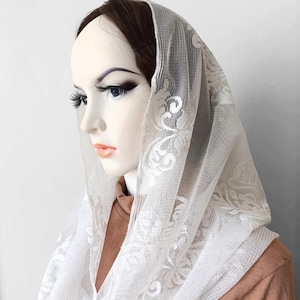 88) Mantilla Veil, Veil, Lace Veil, Chapel Veil, Latin Mass Veils, Church Veil, Orthodox Veil, Bridal Veil, Catholic Veil, Veils, Mom Gift