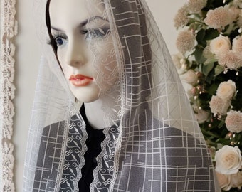 Mantilla Veil, Veil, Lace Veil, Chapel Veil, Latin Mass Veils, Church Veil, Orthodox Veil, Bridal Veil, Catholic Veil, Veils, Mom Gift
