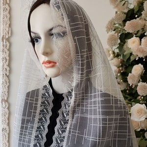 Mantilla Veil, Veil, Lace Veil, Chapel Veil, Latin Mass Veils, Church Veil, Orthodox Veil, Bridal Veil, Catholic Veil, Veils, Mom Gift