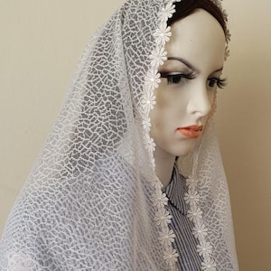 67) Mantilla Veil, Veil, Lace Veil, Chapel Veil, Latin Mass Veils, Church Veil, Orthodox Veil, Bridal Veil, Catholic Veil, Veils, Mom Gift