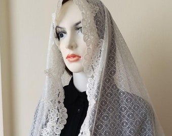 Mantilla Veil, Veil, Lace Veil, Chapel Veil, Latin Mass Veils, Church Veil, Orthodox Veil, Bridal Veil, Catholic Veil, Veils, Mom Gift