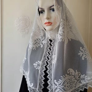 Mantilla Veil, Veil, Lace Veil, Chapel Veil, Latin Mass Veils, Church Veil, Orthodox Veil, Bridal Veil, Catholic Veil, Veils, Mom Gift