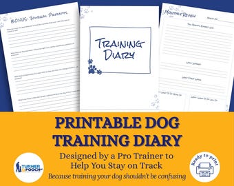 Printable Dog Training Diary: Behavior & Progress Tracker (PDF Download)