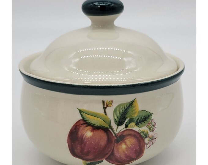Vintage Casuals China Pearl Apple Sugar Bowl With Lid Etsy