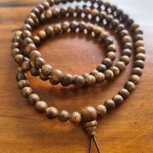 FengShui Agarwood Bracelet 108 Beads | 100% Natural Vietnamese Agarwood Bracelets | Agarwood Bracelet Chain of 108 Beads 6-7mm