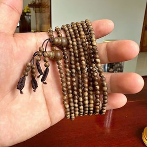 Small Agarwood Beads 4mm | 216 Agarwood Bracelet Beads | Bracelets for Women | Vietnamese Forest Agarwood | Necklace 216 beads