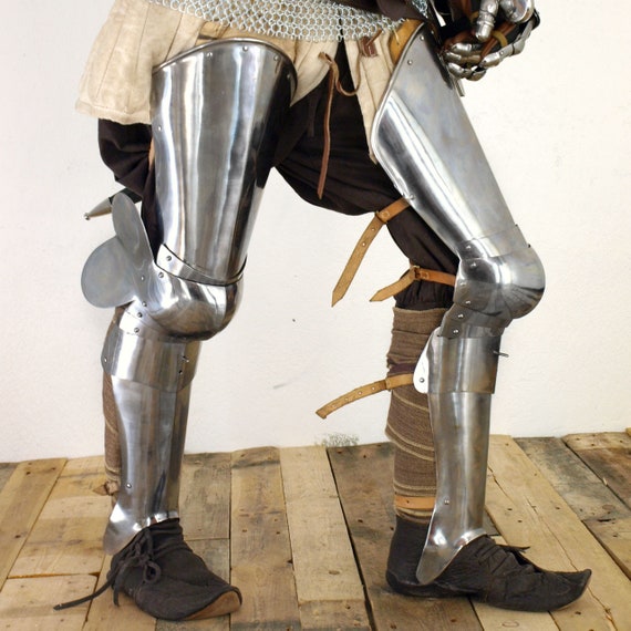 14th Century Leg Armour Medieval Steel Full Leg Historical - Etsy