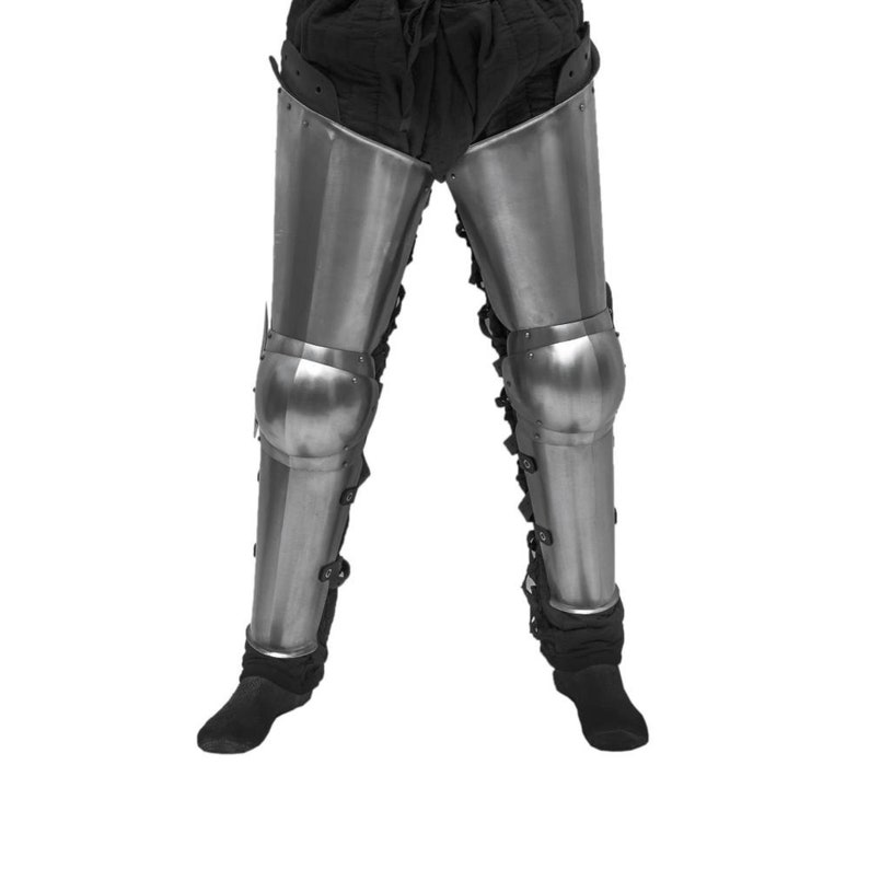 Medieval Leg Armour Gothic Steel Full Knight Larp Costume Etsy