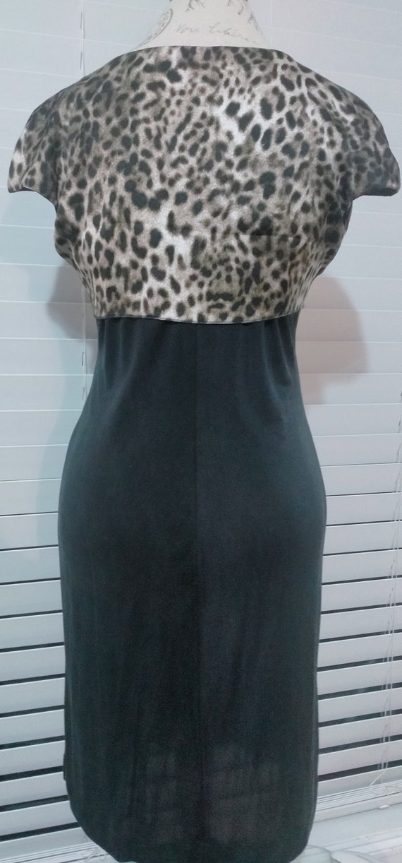 Vintage handmade evening dress, leopard print top… - image 6