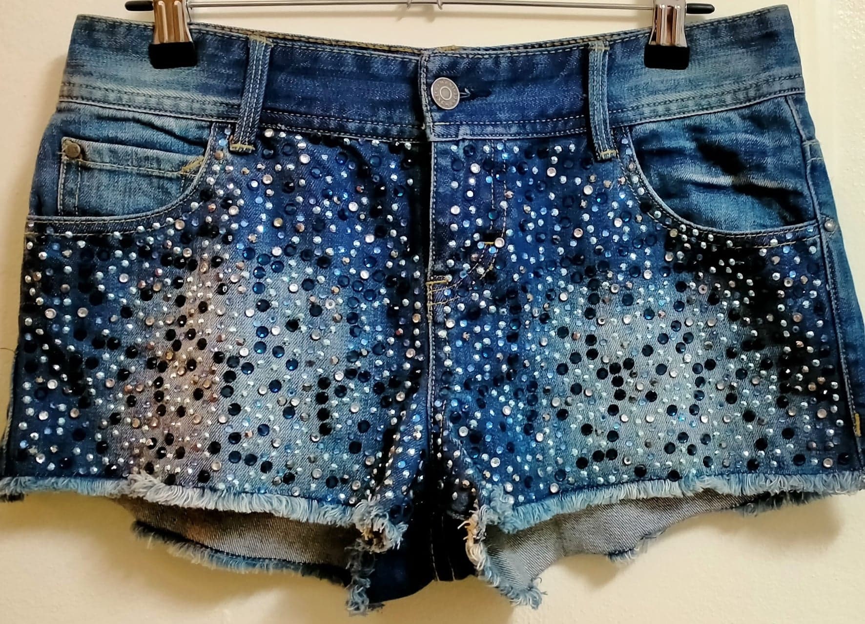 Denim shorts deals with diamonds