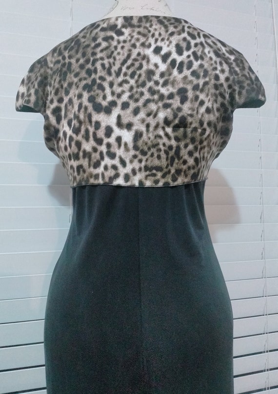 Vintage handmade evening dress, leopard print top… - image 8