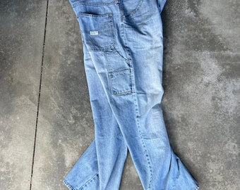 Vintage 1990s classic light blue faded gap carpenter pants faded. Size 40W 32L.