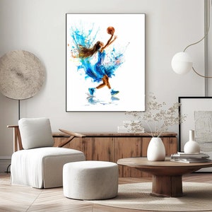 Basketball gifts for girls, Basketball Wall Art, Basketball Poster, Basketball Prints, Gift For Girl Basketball Player,Girls bedroom print