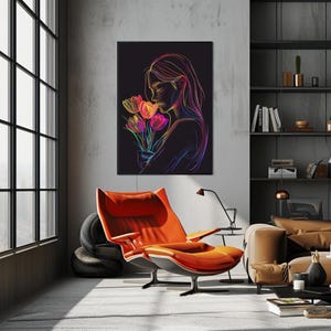 Fashion wall art, Printable woman Fashion Wall Art Abstract Illustration for Chic Stylish Home Décor |  Digital download
