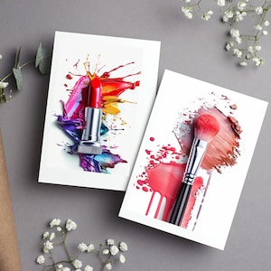 Makeup prints, makeup wall art, Contemporary Wall Art, Chic Home Decor, Ideal Gift Choice for makeup artist/ MUA gift ideas