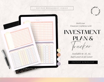 Investment Tracker Stock Portfolio Personal Finance Planner Trading Journal Stock Tracker Financial Template Crypto Investment Dashboard