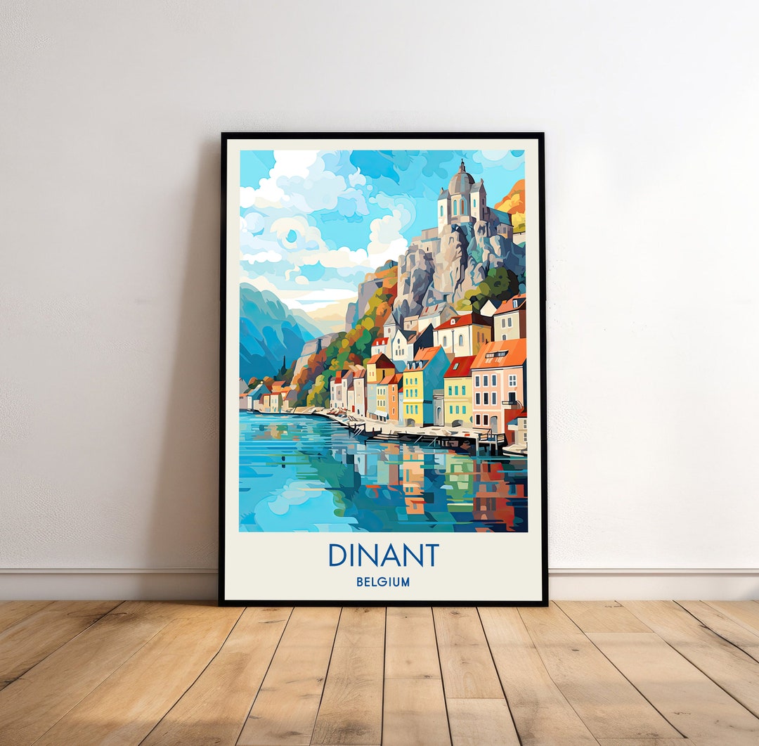 Dinant Poster Belgium Poster Dinant Art Dinant Print Etsy