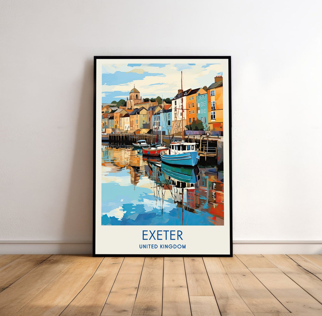 Exeter Poster England Poster Exeter Art Exeter Print Etsy
