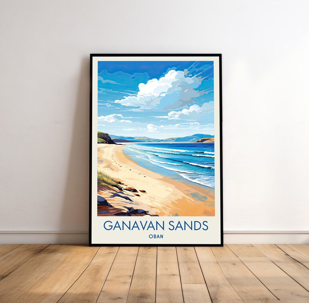 Ganavan Sands Poster Oban Art Ganavan Print Ganavan Art Etsy
