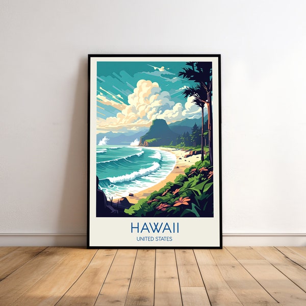 Travel Poster Hawaii - Etsy
