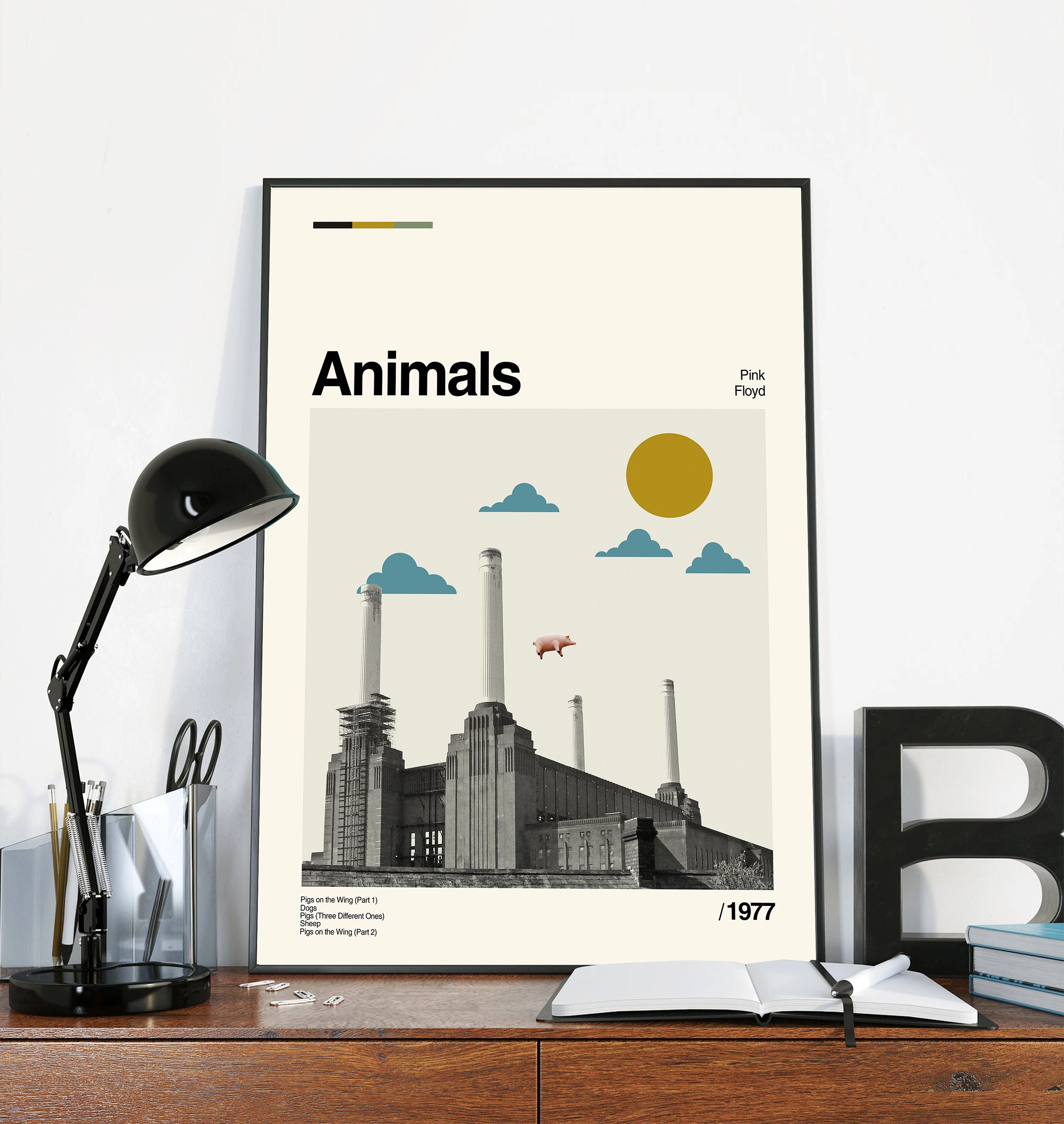 Pink Floyd Animals Minimalist Album Poster Vintage - Etsy