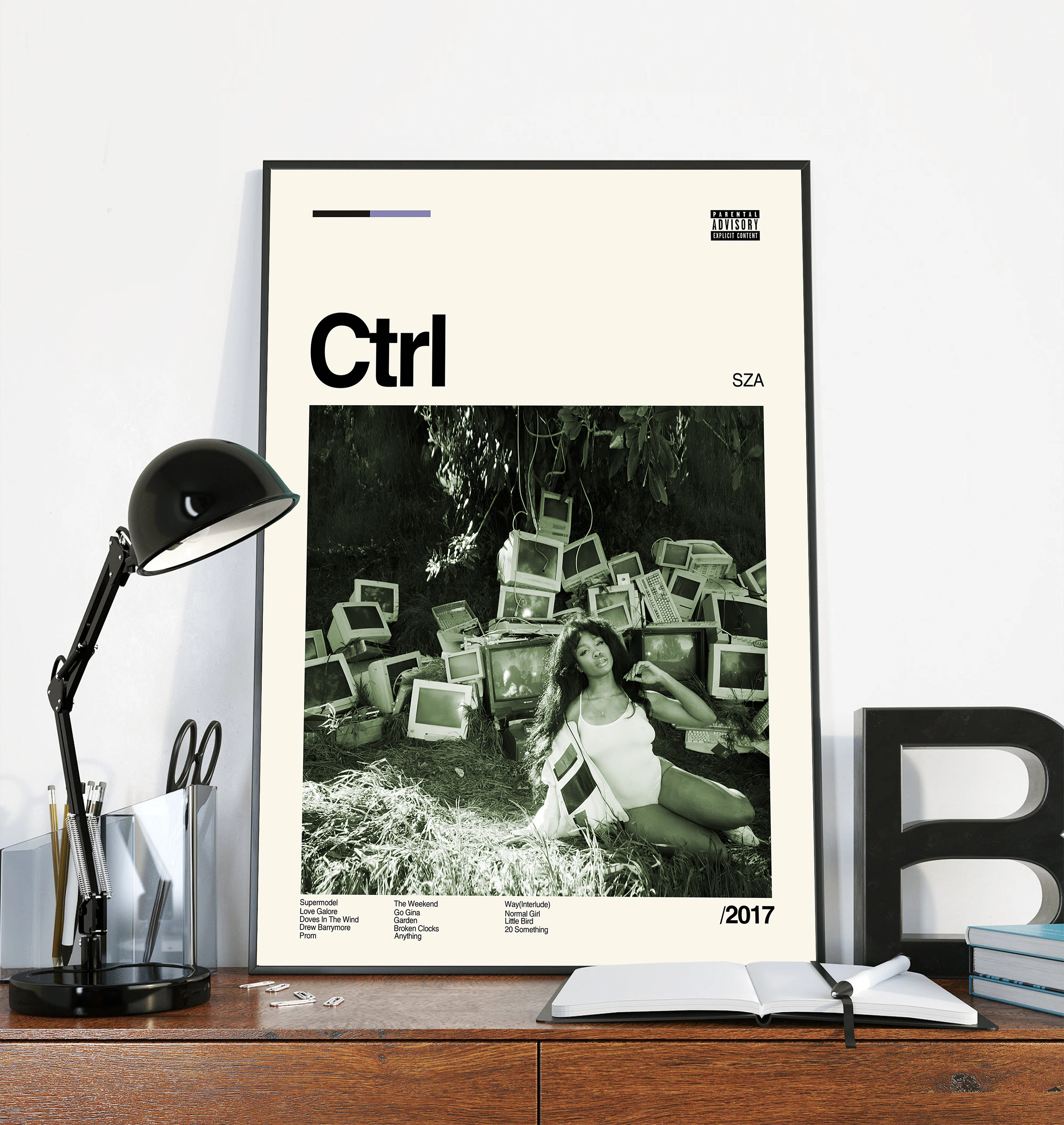 Discover SZA Poster - CTRL Poster - SZA Ctrl Deluxe Music Poster