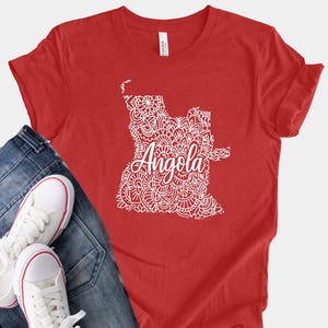 Angola Mandala Map T-Shirt: African Pride Boho Tee