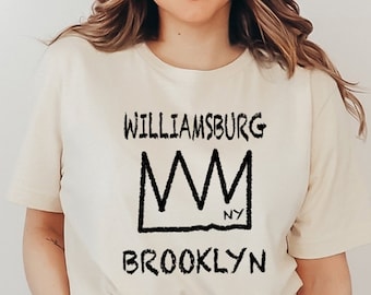 Williamsburg Brooklyn Crown-T-shirt, uniseks T-shirt New York Borough