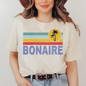 BONAIRE BEACH T-SHIRT, Summer Family Vacation Matching Shirt, Caribbean 2025 Cruise, Antilles Birthday Gift, Honeymoon Tee, Girls Trip