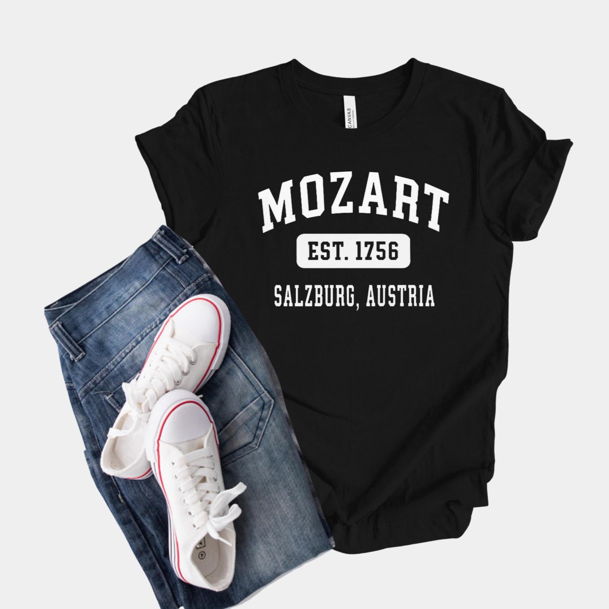 モーツァルトTシャツ、クラシック音楽Tシャツ、ミュージシャンへの