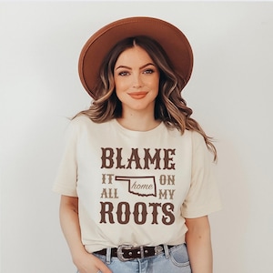 Chemise carte de l'État d'origine de l'OKLAHOMA, t-shirt graphique The Sooner State Home, cadeaux d'Oklahoma City, T-shirt unisexe de musique country vintage, tenue western